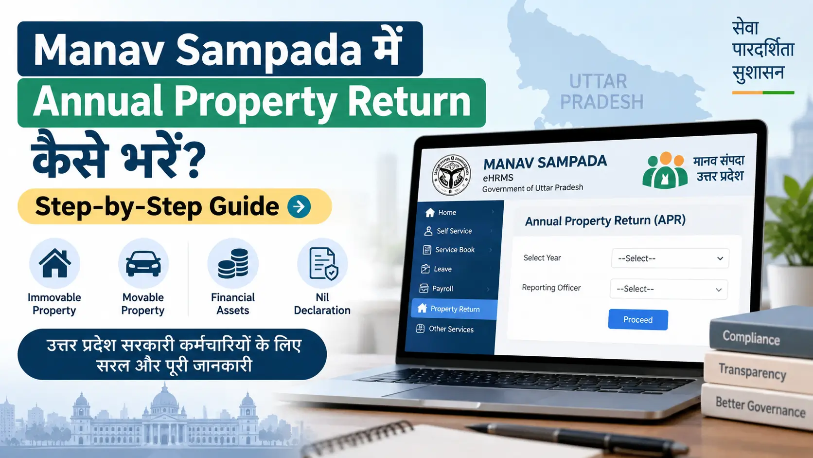 How to fill Annual Property Return in Manav Sampada?