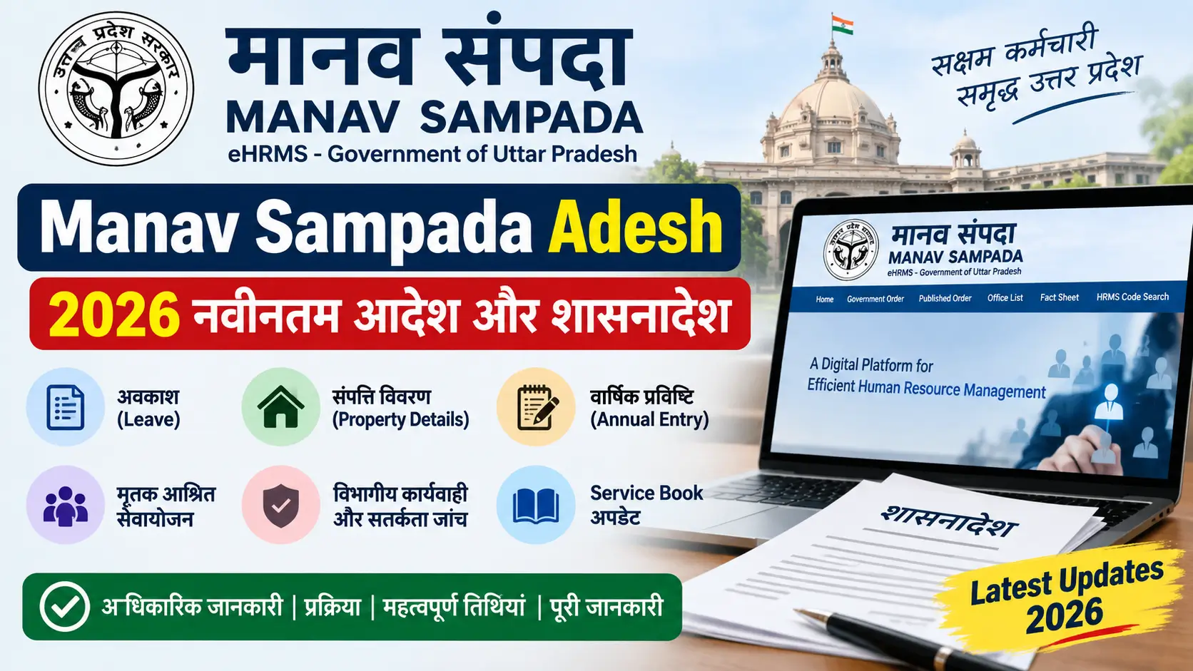 Manav Sampada Adesh 2026 नवीनतम आदेश और शासनादेश